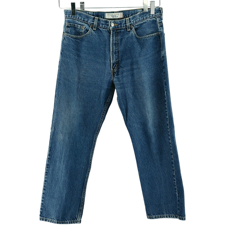 Levis 505 Regular Fit Jeans Mens 38x30 Blue Straight Leg American Workwear Denim